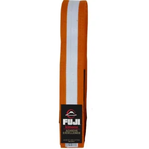 Cinturones BJJ Fuji Niños – Naranja-Blanco