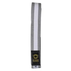 Cinturones para niños Kingz – Gris con línea blanca Moda