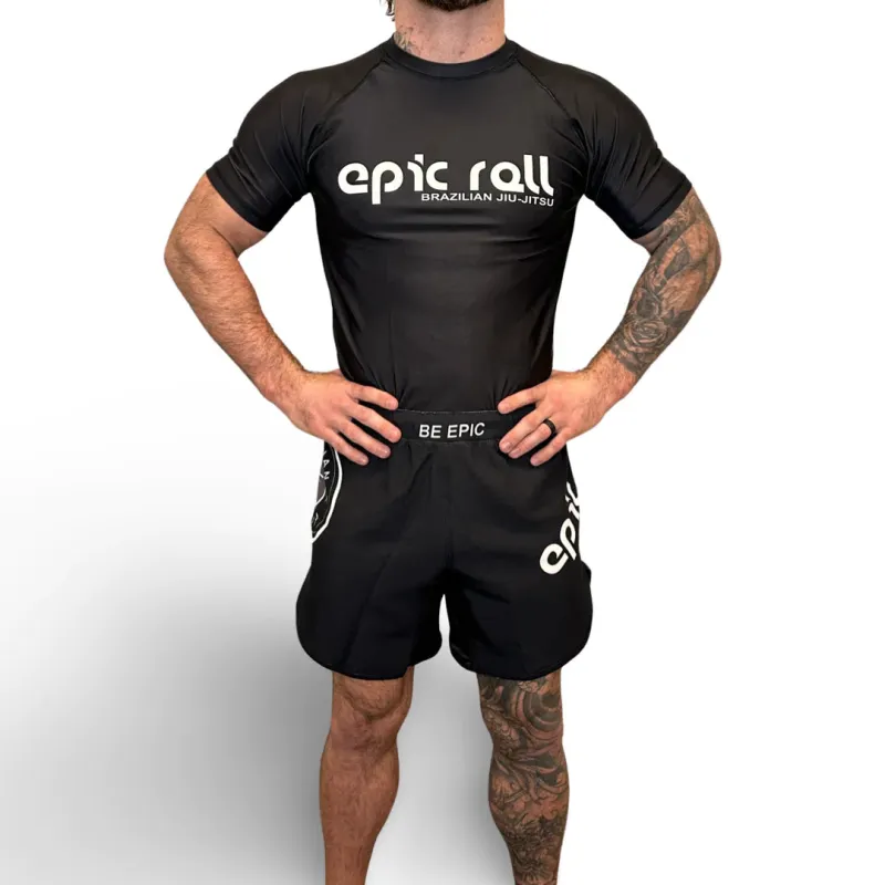 Epic Grappling Shorts 2.0 (Elastic Waistband) Matte Black - Imagen 2