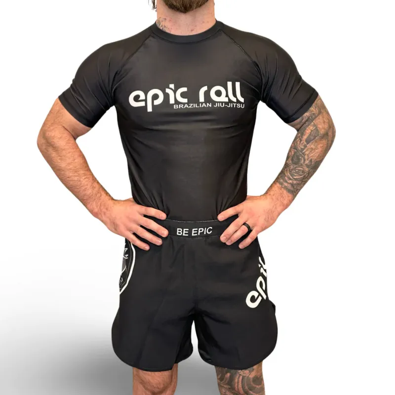 Epic Grappling Shorts 2.0 (Elastic Waistband) Matte Black - Imagen 3