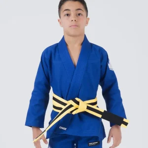 Kimono BJJ (Gi) Kingz Kore Youth 2.0. Azul con cinturón blanco Rebajas