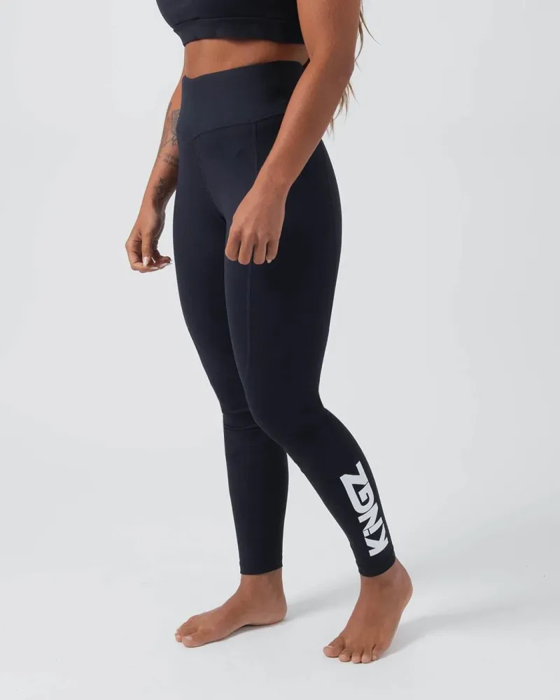 Kingz Kore Women´s Grappling Spats- Negro Descuento - Imagen 2