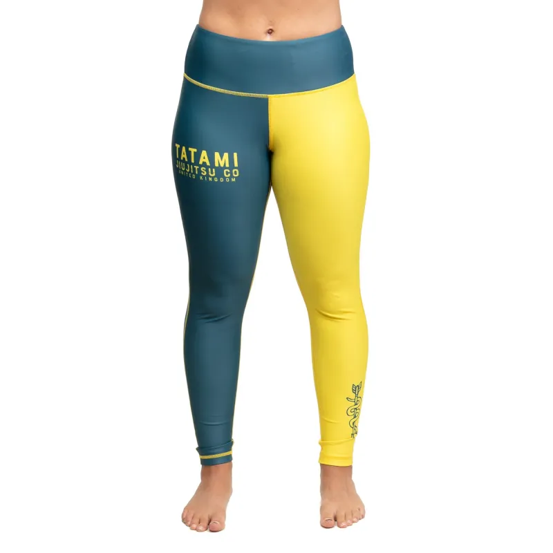 Tatami Ladies Supply Co Navy Grappling Leggings- Azul Marino-Amarillo En línea ahora